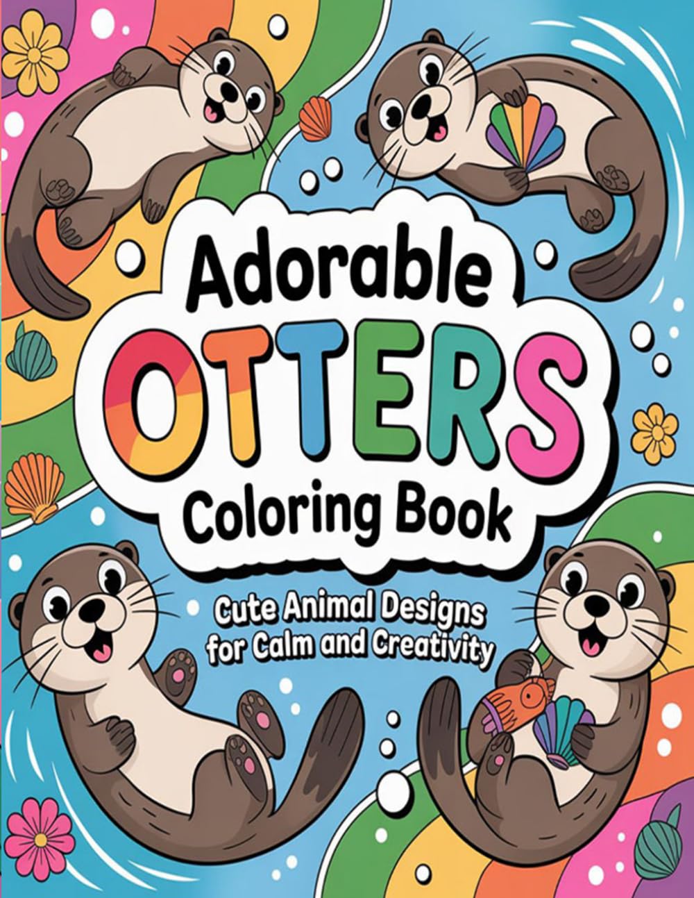 Adorable Otters Coloring Book: Cute Animal Designs for Calm and Creativity: A Relaxing and Fun Coloring Book for Adults and Teens with Cute Otter Illustrations