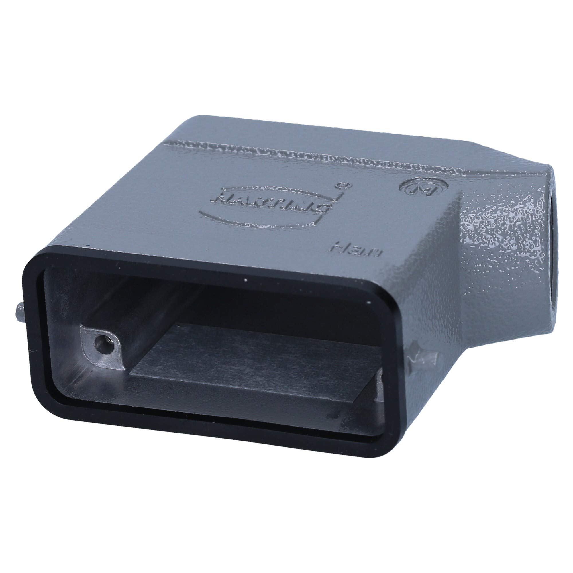 Harting 19200101540 Han 10A Tüllengehäuse, M20 Gewinde, Winkeltülle | Robustes Metallgehäuse für Han A, D und Modular Einsätze, Schutzart IP65, UL-zertifiziert, RoHS-konform für Steckverbinder