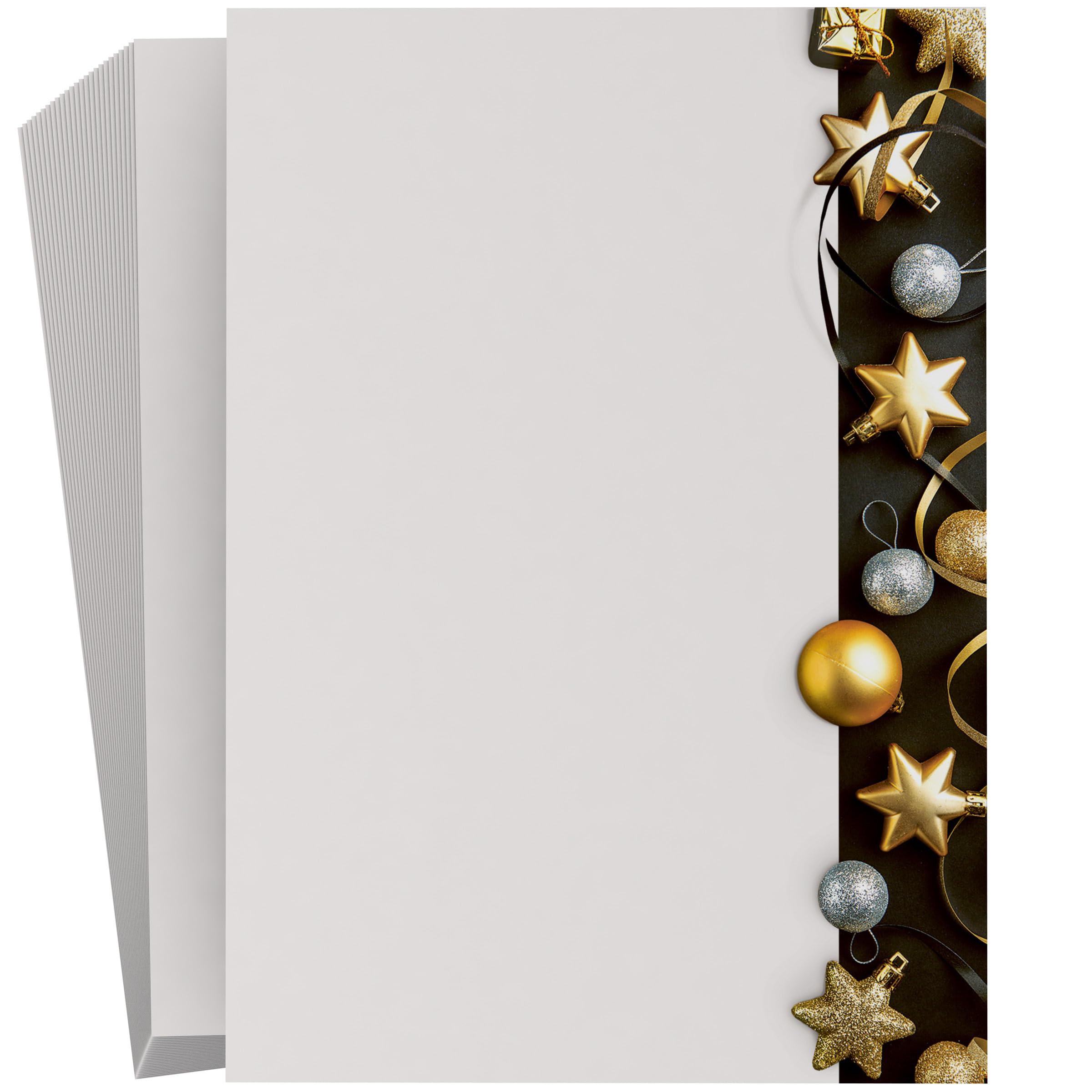 Weihnachtsbriefpapier-Set 100 Blatt A4 + 100 Kuverts mit Fenster