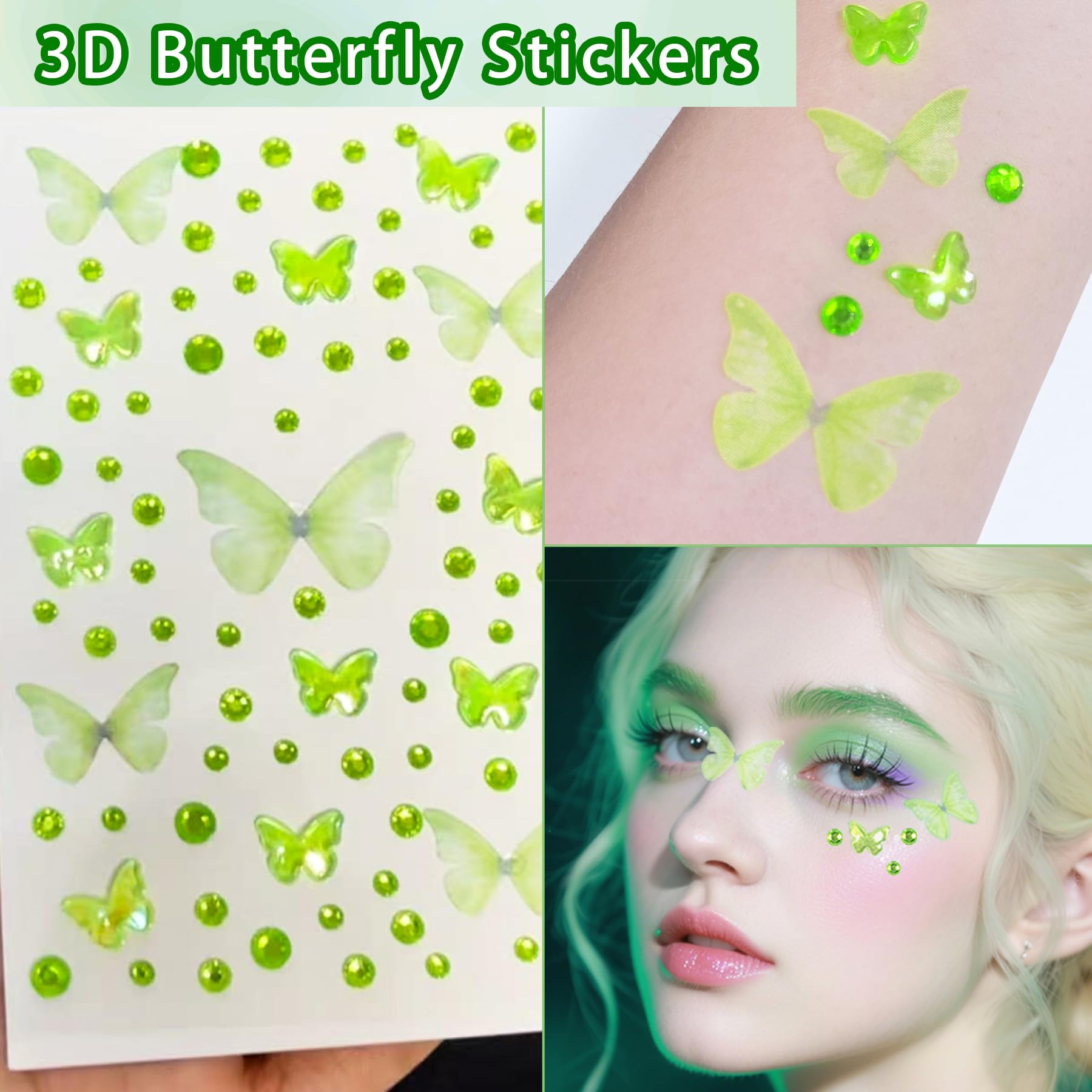 YeahBoom Fairy Wings LED Luminous with Elf Ears LED Fairy Headband and Star Wands Butterfly Wings Costume for Carnival Party - Image 4