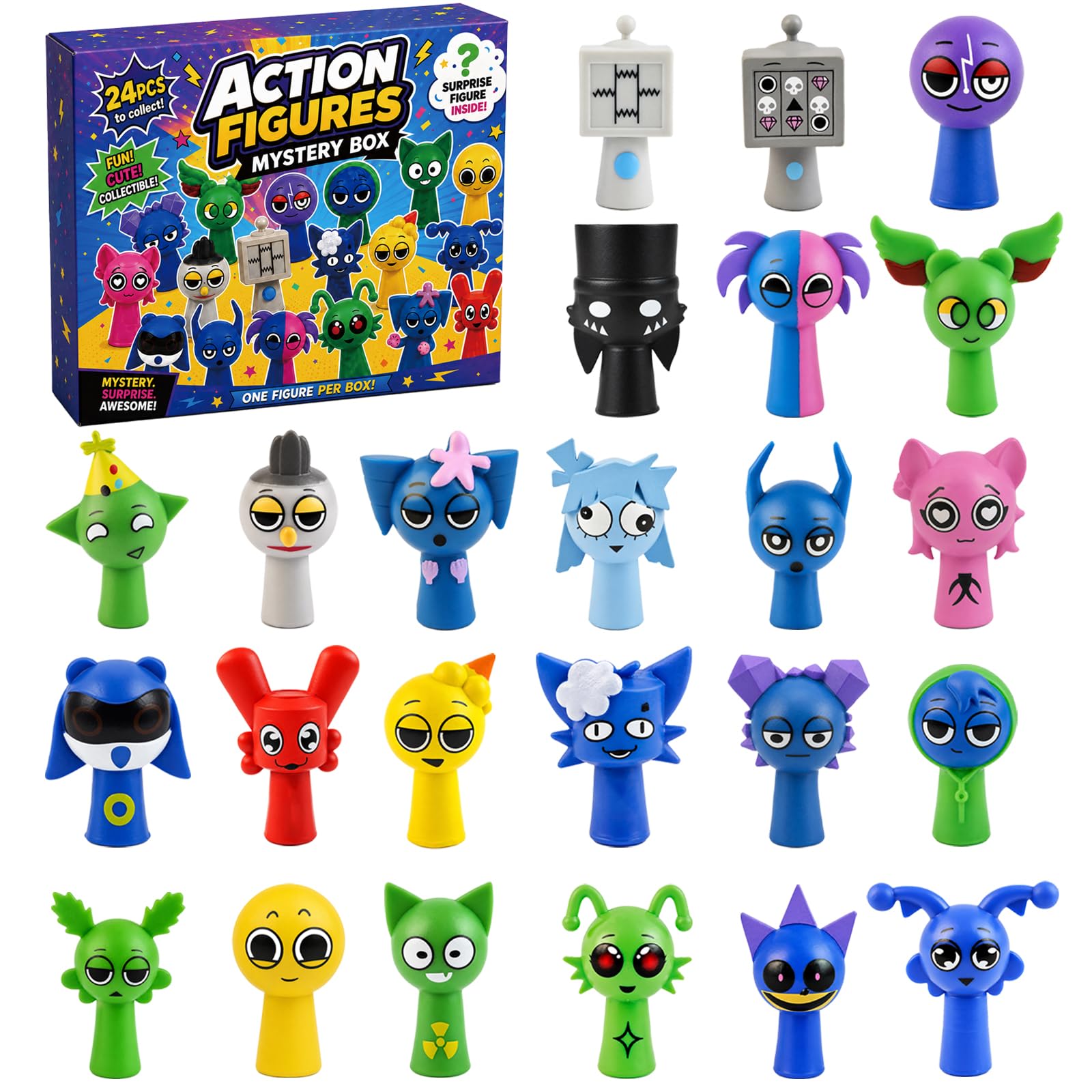 Advent Calendar 2026,Xmas Calendar with 24 PCS Sprunky Action Figures