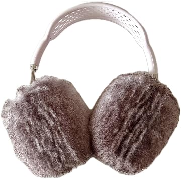 Miagon Funny Case Cover for AirPods Max Headphones,Creative Fur Fluffy Furry Cute Cartoon Ear Cups Cover Soft Cases Skin for Women Men
