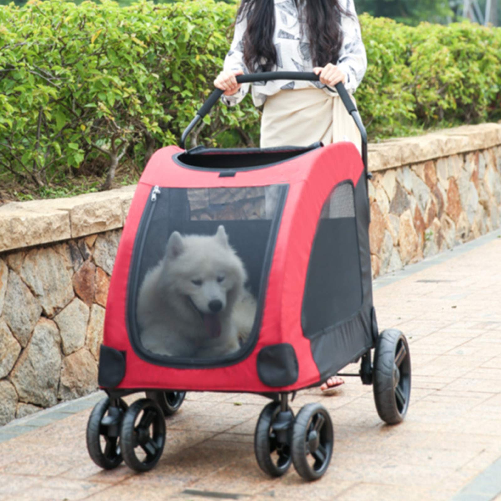 Amazon.co.jp: ペットカート 中型犬 大型犬 多頭 折りたたみ 犬 カート