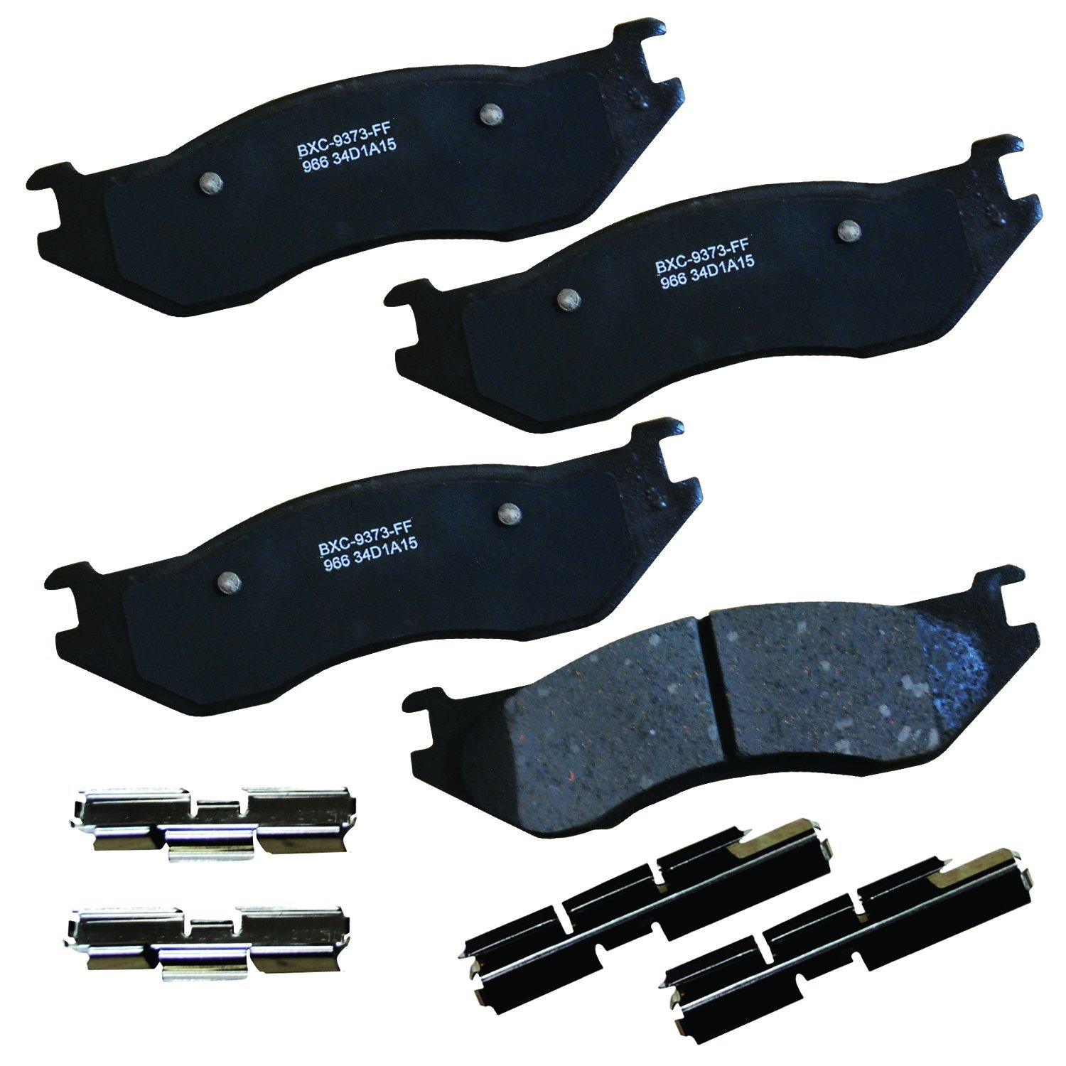 Bendix Premium SBC966 Ceramic Front Brake Pads for Dodge Durango 2006-2003, Ram 1500 2005-2002, Ram 1500 Van 2003