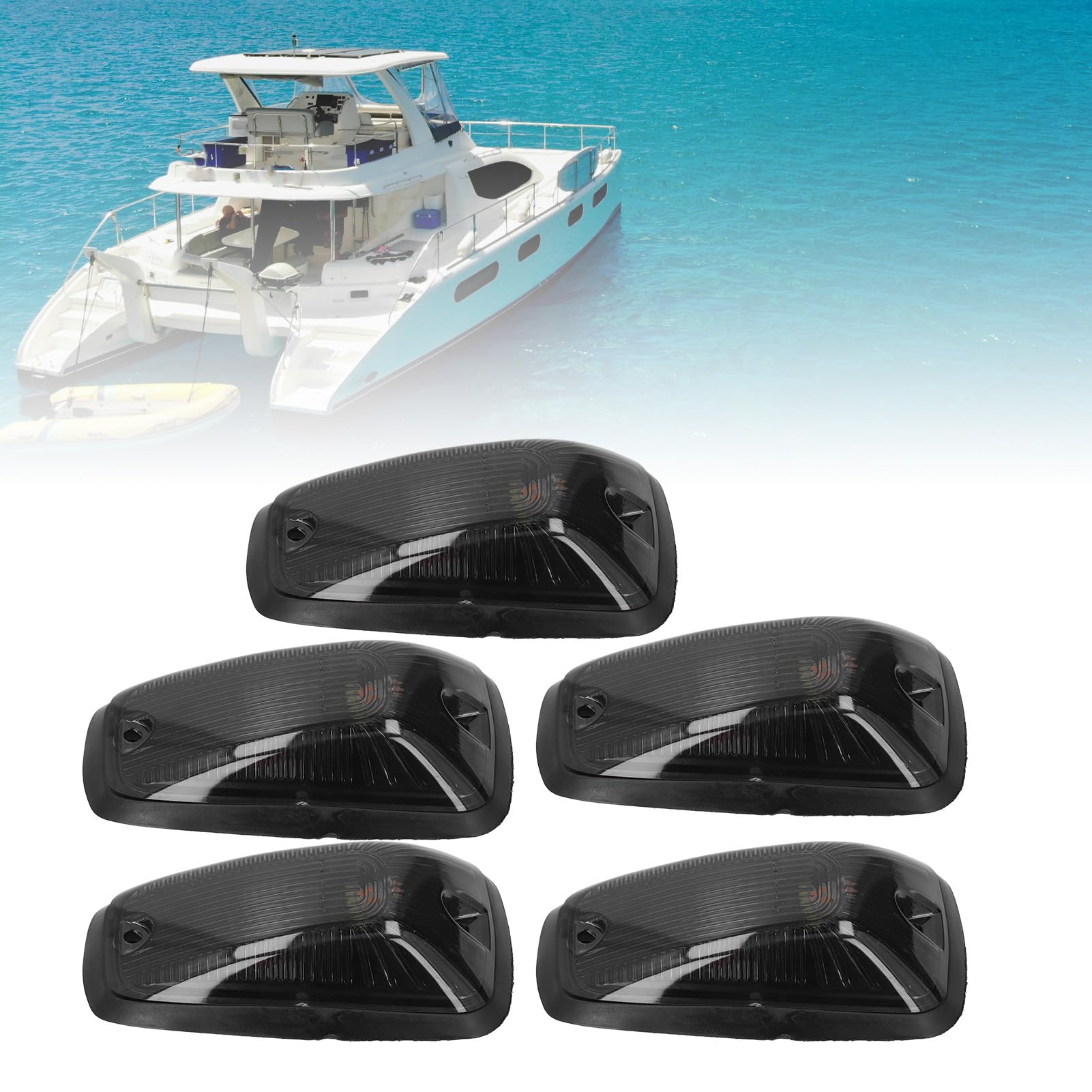 5 pz Luci LED Cabina Luce Marcatore Ambra IP67 Lampada da Soffitto Cabina Impermeabile per Yacht e Barca
