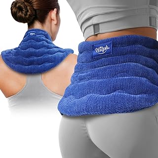 Hilph Ceinture chauffante dorsale pour micro-ondes, grand coussin chauffant avec humidité pour crampes, lombaires, sciatique, douleurs menstruelles, crampes musculaires, non scented