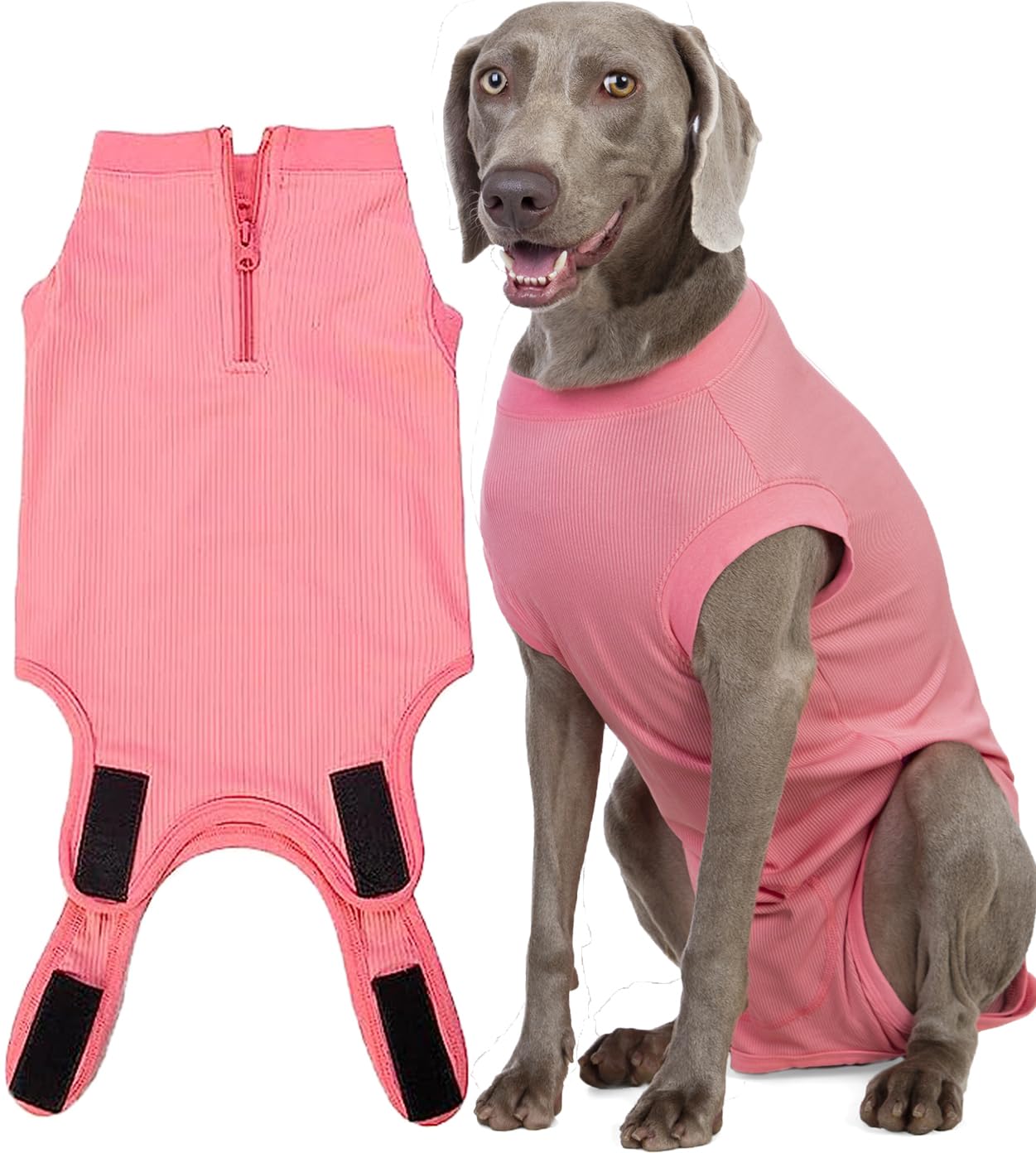 Wabdhaly Recovery Suit for Dogs,Dog Cone Alternative Zipper Surgery Suit Female Spay,Soft Dog Surgery Suit for Anti Licking,Breathable Surgical Suit