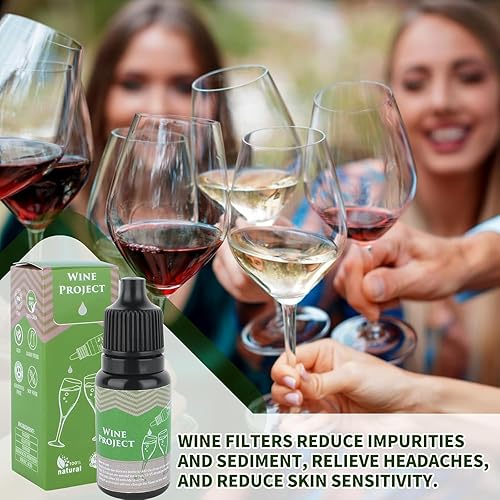 Miniatura 6 de Clerona - Gotas eliminadoras de sulfito de vino, gotas de filtro de vino Clerona para histaminas y sulfito, el purificador de vino de varita,