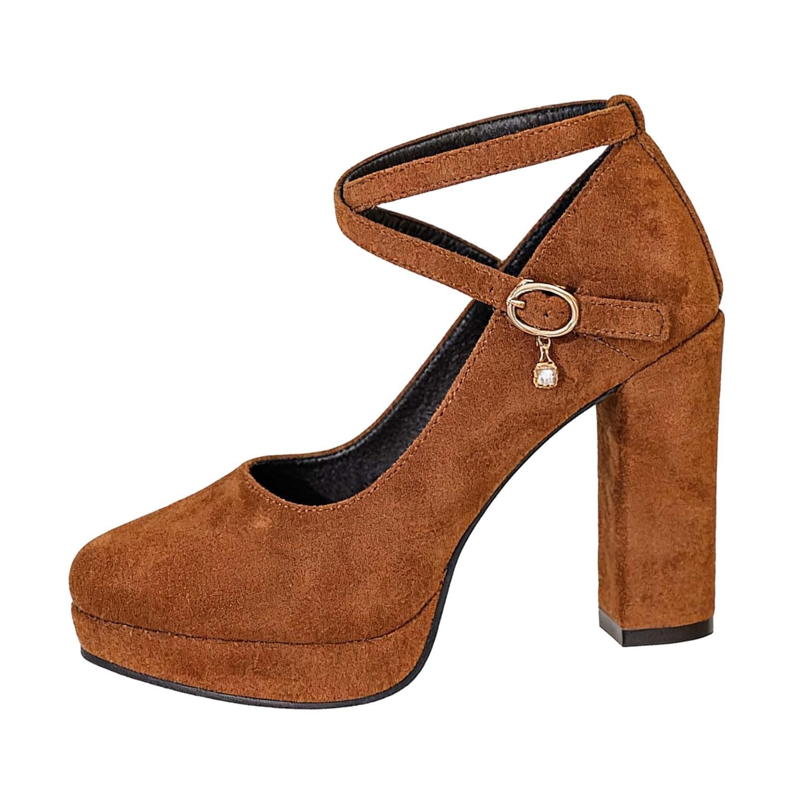 Scarpe Oktoberfest Donna Velluto Cinturino Incrociato Tacco Grosso | Décolleté Dirndl in velluto con fascia incrociata, scarpe eleganti stile bavarese per festa della birra, matrimonio e