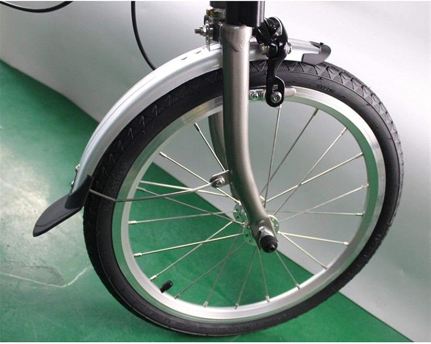 Folding Bicycle Fender Front Fender Mudguard 160g PVC (Colour: with Q Rack Silver)