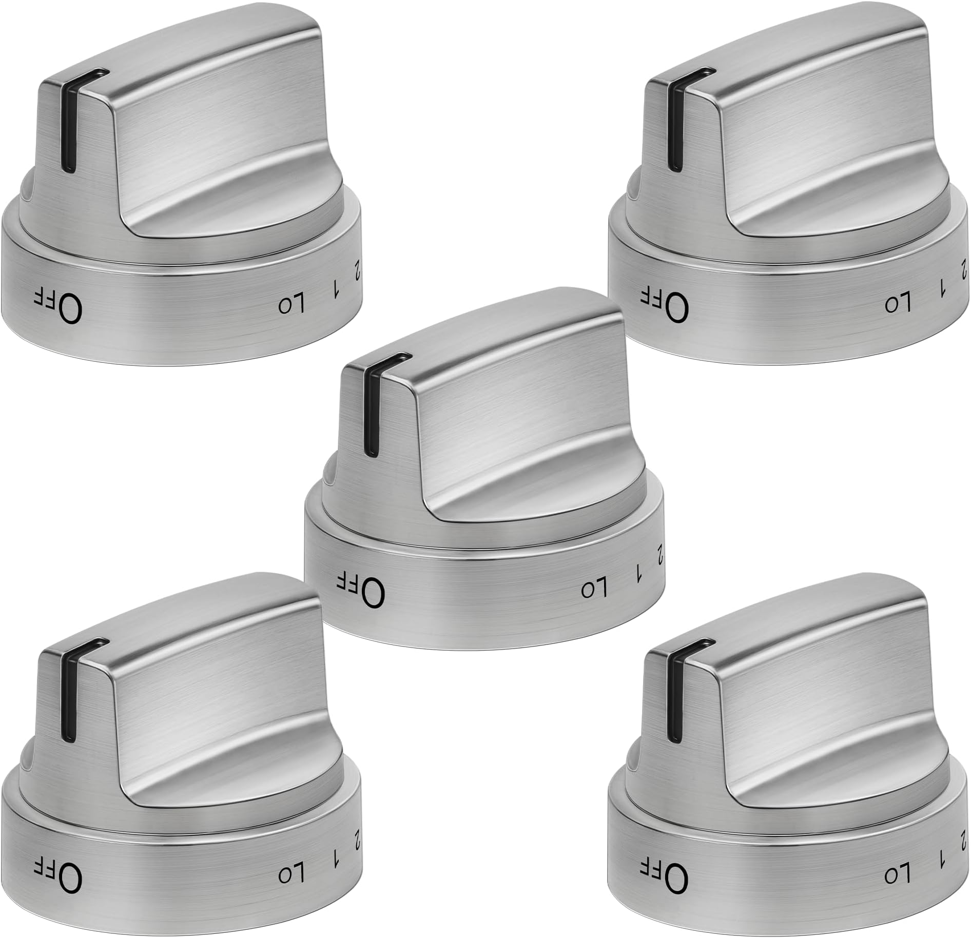 WB03X24818 GE Stove Knobs Replacements Compatible with GE Range Oven Gas Stove Knobs, Replace Part # 4363588 AP5989029 PS11729081 EAP11729081 Model Specific Not Universal - 5 Pack, 1 Years Warranty