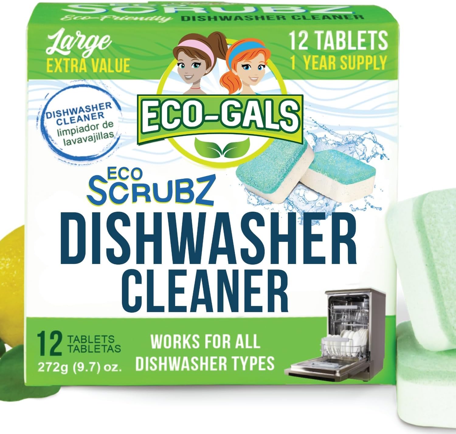 Xcleen Dishwasher Cleaner and Deodorizer Tablet 25 Count