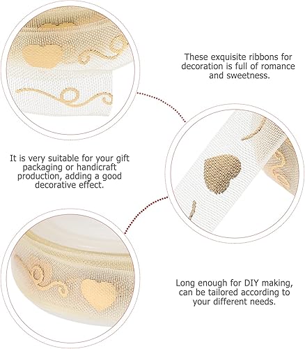 Miniatura 9 de TEHAUX 2 cintas para el cabello, cinta de gasa, cinta de envoltura transparente, decoración para el cabello, flores, regalos de novia, globos,