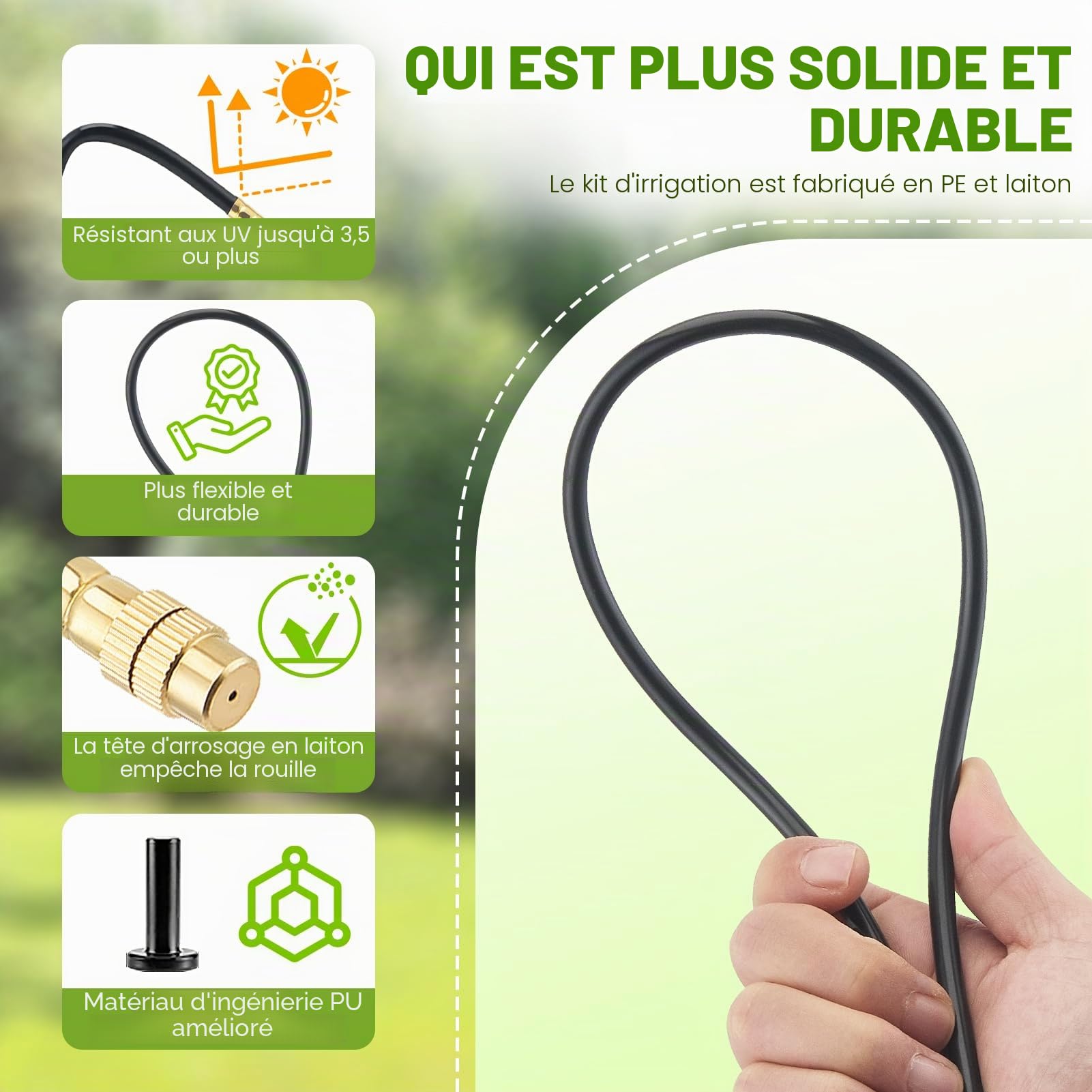 360° Curved Garden Automatic Irrigation System, Arrosage Automatique Pour Jardin avec 24 Buses Réglables, Kit de Système d’Irrigation pour De Plein Air Garden, Yard, Lawn(30M)
