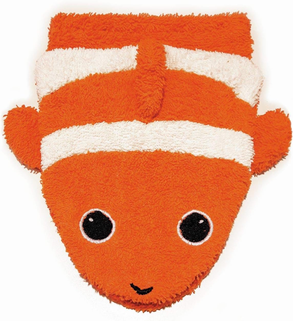 Organic Cotton, Washcloth Mitt Clownfish Puppet, Child Size by Furnis