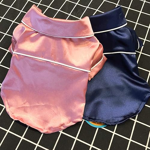 Miniatura 4 de Suministros para mascotas Ropa para mascotas Pijama de Bulldog Francés de Seda Suave Pijama para Perros Pequeños Shih Tzu Cachorro Gato Ropa Jumpers