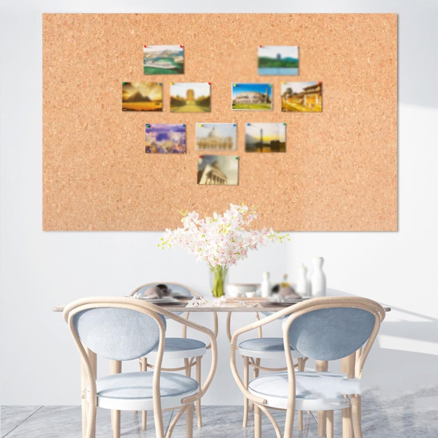 Rotolo di Sughero per progetti Fai da Te, bacheche in Sughero Senza Cornice, Decorazioni da Parete, Decorazioni per cucine e Bar, Articoli per l'artigianato, 1,22 x 2,46 m (6 mm)