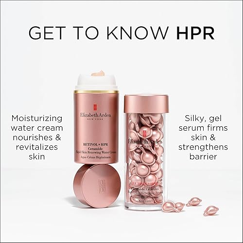 Miniatura 15 de Cápsulas de suero facial de retinol + HPR de ceramidas de Elizabeth Arden, tratamiento de líneas finas y arrugas, renovación rápida de la piel