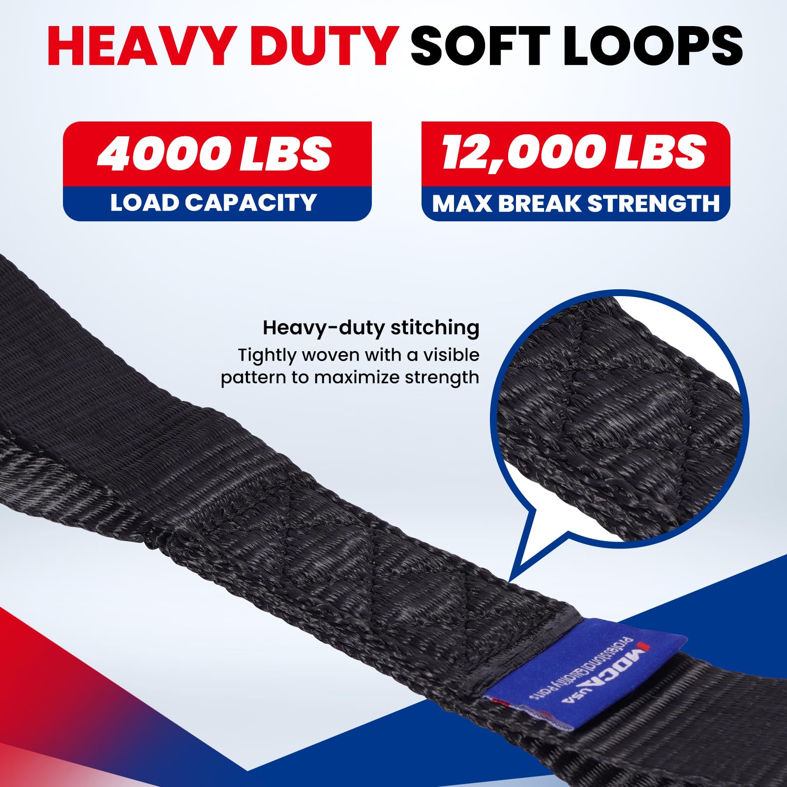 Amazon.com: MOCA 4-Pack Soft Loop Tie Down Straps 12000 Lbs