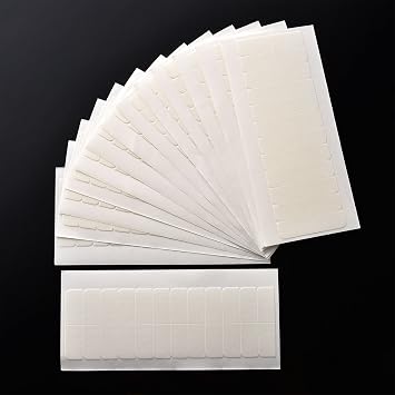 TecUnite 180 Pcs White Hair Extension Tape Tabs Bulk Double Sided Strong Adhesive Hair Tape in Extension Replacement Wig Strip Waterproof Beauty Tool for Cosplay Party Lace Wigs Toupee Hairpiece
