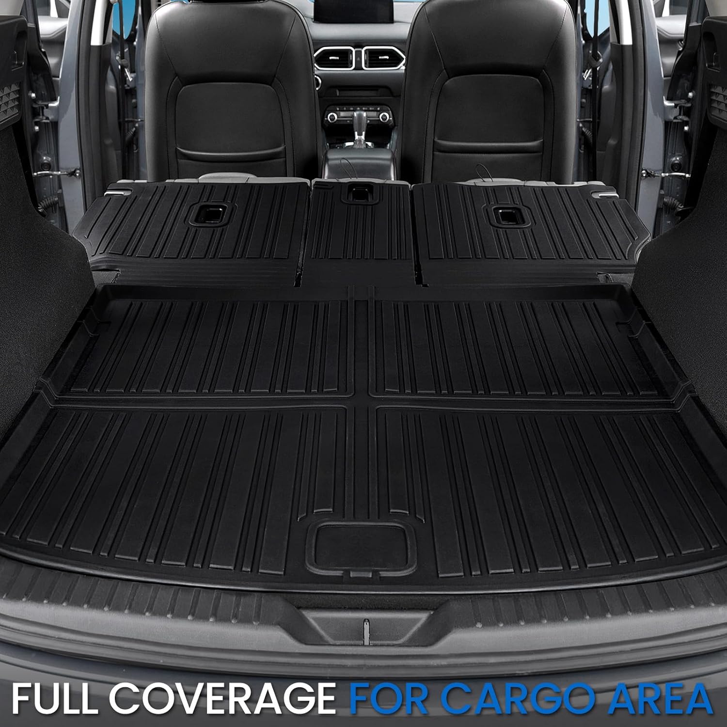 Floor Mats Set for 2017-2025 Mazda CX-5, All Weather TPE Backrest Mat Trunk Mat Cargo Liner Door Sill Guards Accessories for CX5 (Full Mats Set)