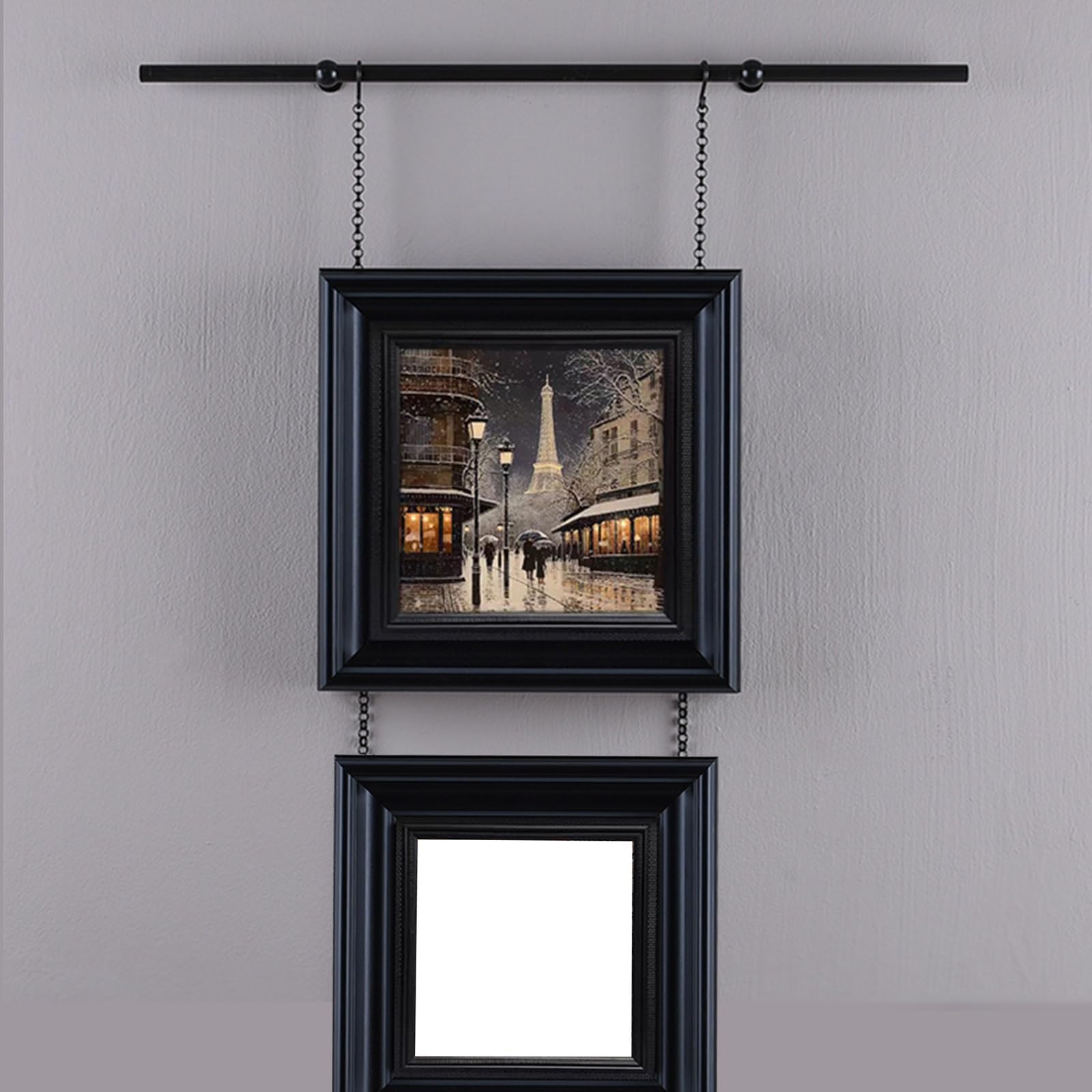 Kit para colgar cuadros con gancho ajustable y cadena para grandes obras de arte, marcos y exhibiciones de estudio