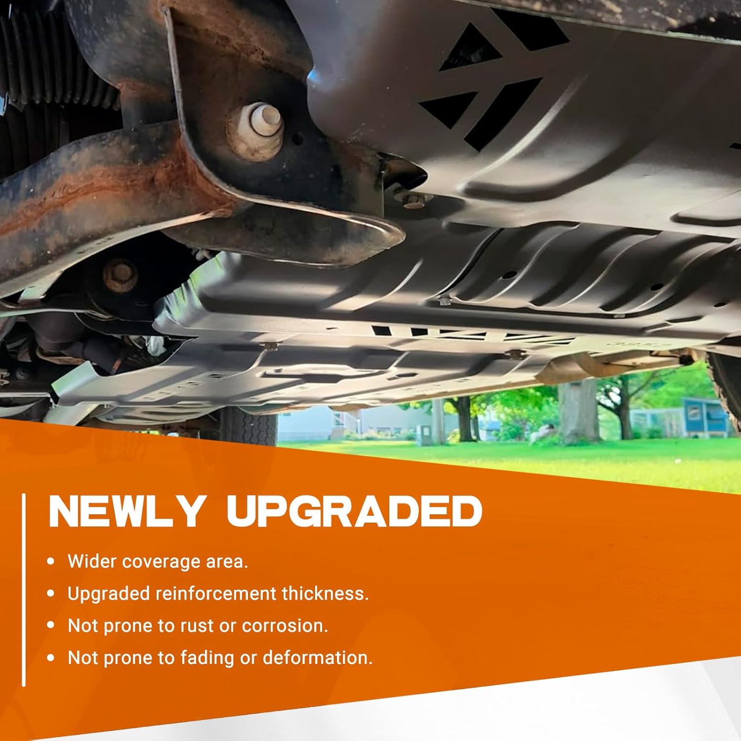 Transmission Protection Plate Compatible with 2015-2022 Ford F150, Heavy-Duty Skid Plate Engine Splash Guard Replacement