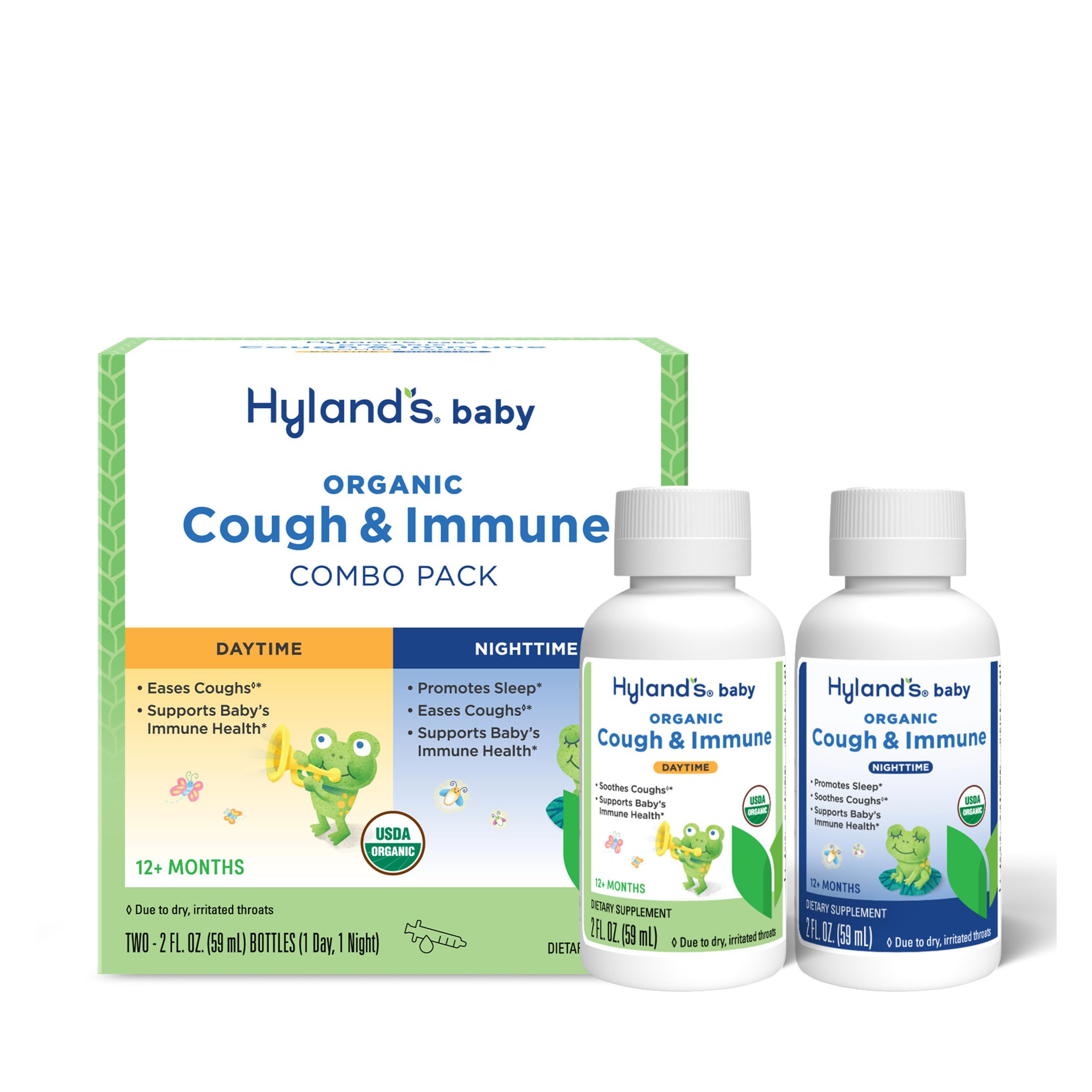 Hyland's - Baby - Organic Cough Syrup & Immune Support Day & Night Combo Pack...