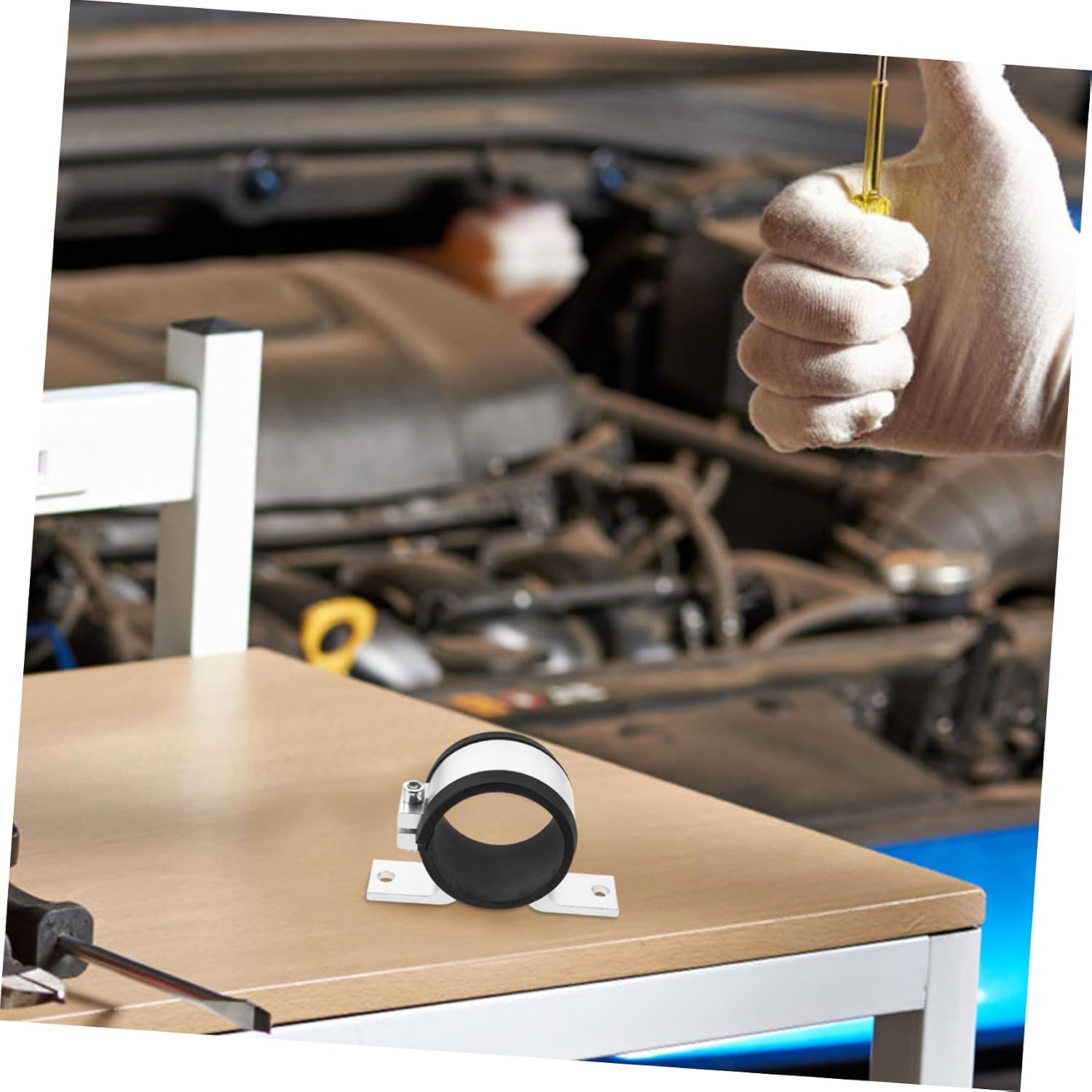 Metal Pump Bracket for Car Modification Fuel Pump Clamp Effortless Installation Stylish Durability for Auto Enthusiasts Secure Mounting