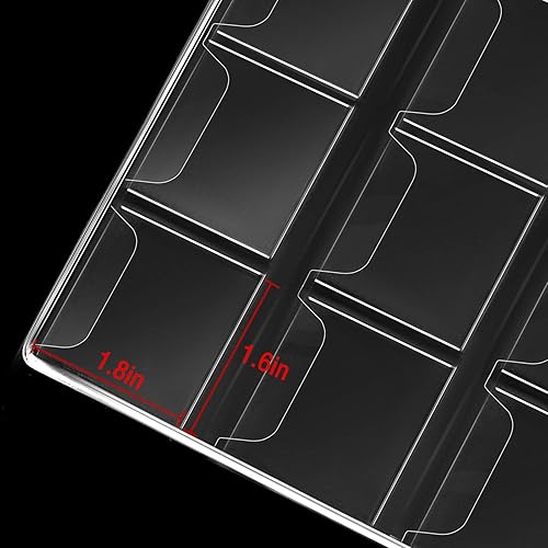 Miniatura 5 de Ettonsun Álbum profesional de colección de monedas de 250 bolsillos, 1.8 x 1.6 pulgadas, soporte para coleccionar monedas, suministros de libros,