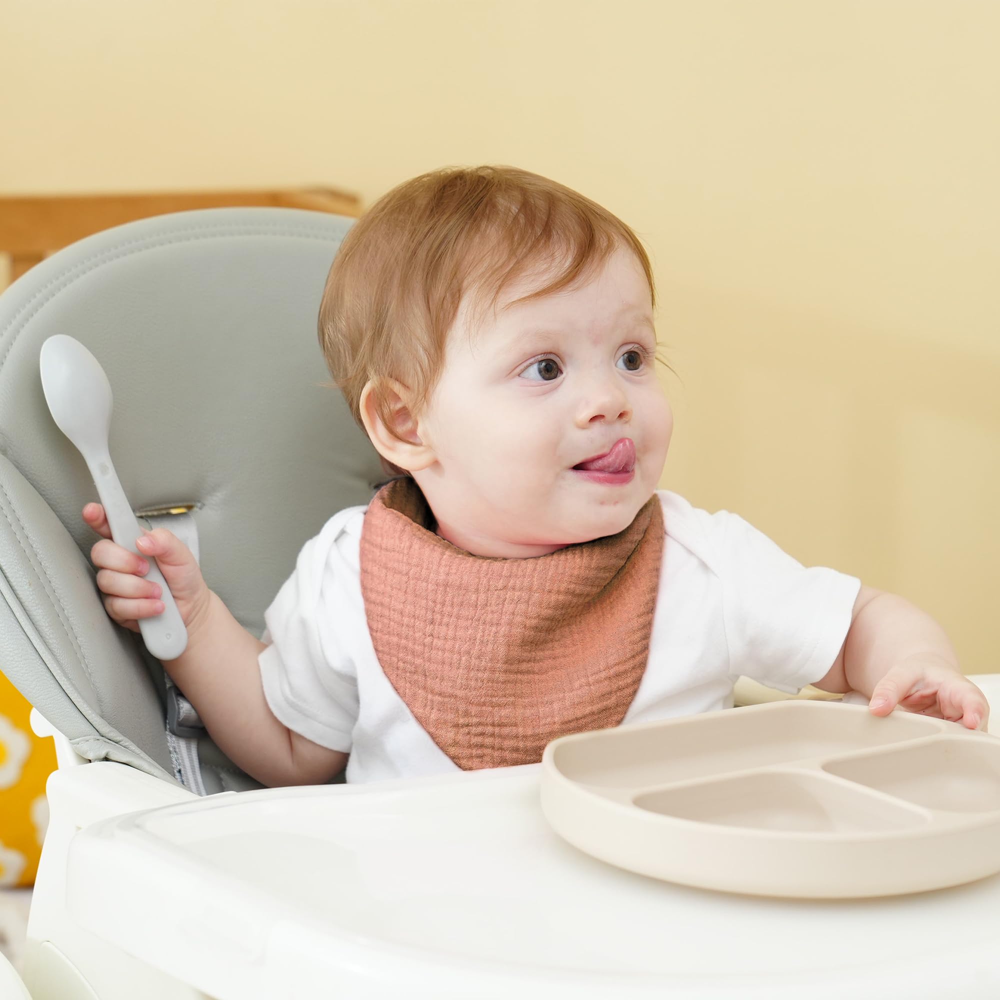 Bavaglini Neonato Mussola 6 Pezzi Sciarpa Bambino Regolabili