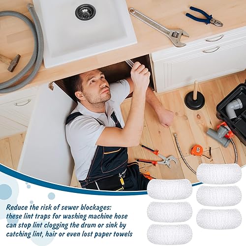 Miniatura 5 de 40 piezas de nailon para lavadora, tela de malla de malla para lavadora, atrapador de pelusas, trampas de pelusa para lavadora, trampas para