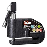 LIHAO Motorcycle Disc Lock&comma; Anti-Theft Waterproof Disc Brake Alarm Lock for Motorbike Scooter