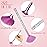 9 Pieces Facial Fan Mask Brushes, Soft Facial Applicator Brushes Tools for Peel Glycolic Makeup for Mud Cream(Purple, Silver)