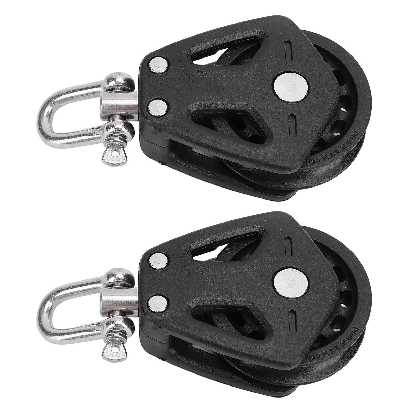 Polea marina resistente, acero inoxidable y nailon, polea de una sola cabeza para veleros y kayaks, alta capacidad de carga, mecanismo de bloqueo para un uso seguro