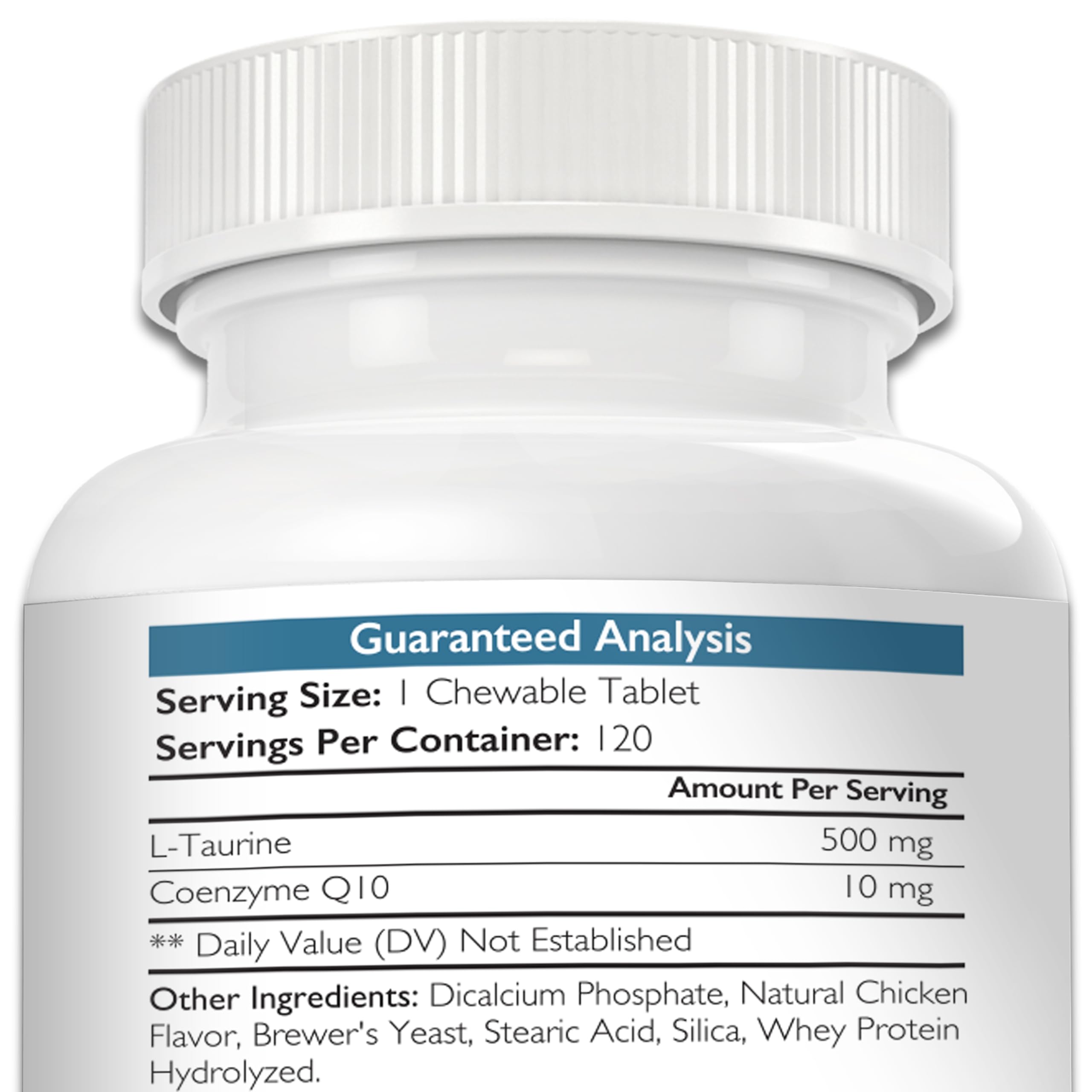 Taurine for Dogs, Support for a Healthy Heart Function, Resist Inflammatory Diseases, with Coenzyme Q10 to Help Manage Heart Failure and DCM in Dogs, 120 Chewable Tablets — Amazon image 3