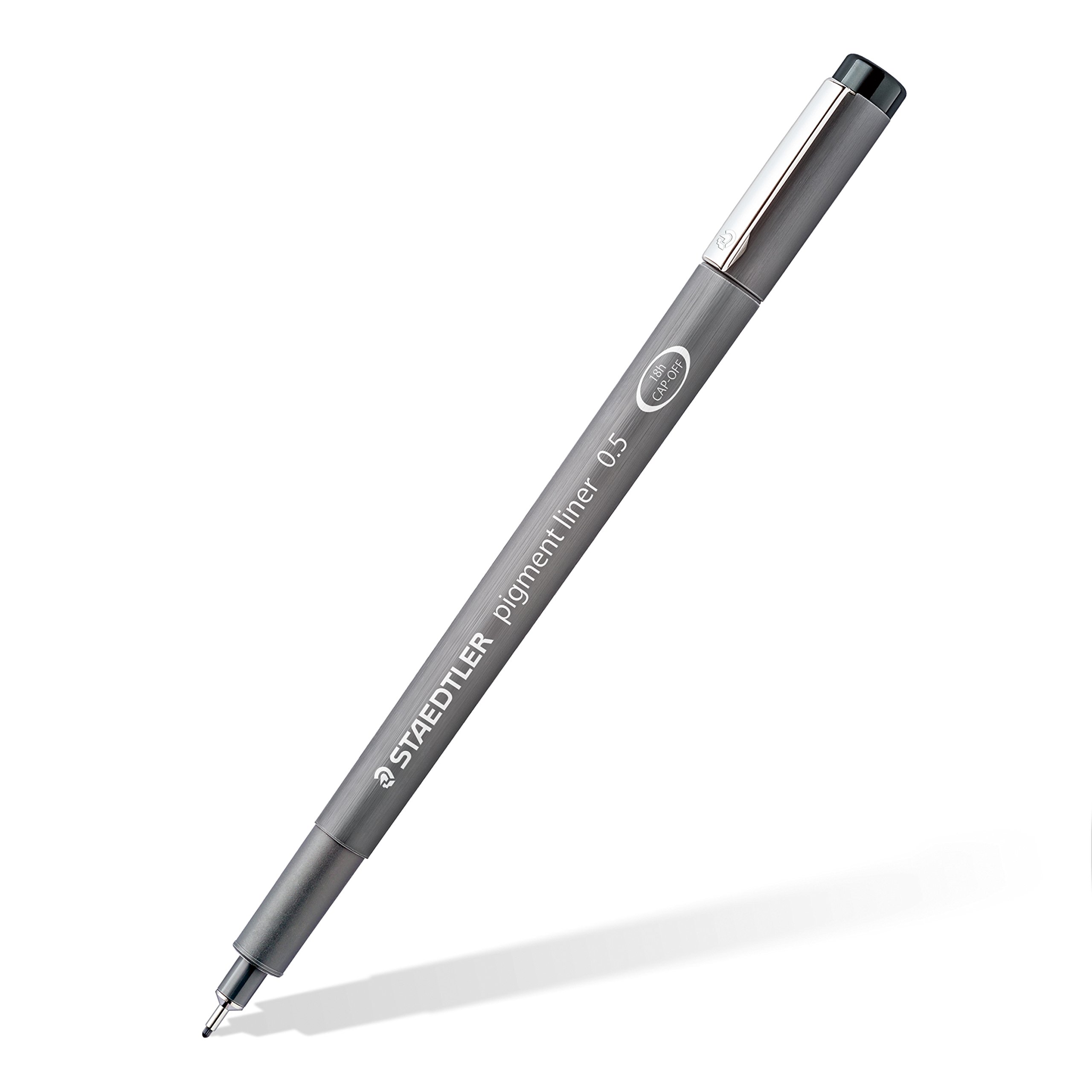 Staedtler Pigment Liner Fineliner 6er Set, mit Box (10x Standard Set Schwarz)
