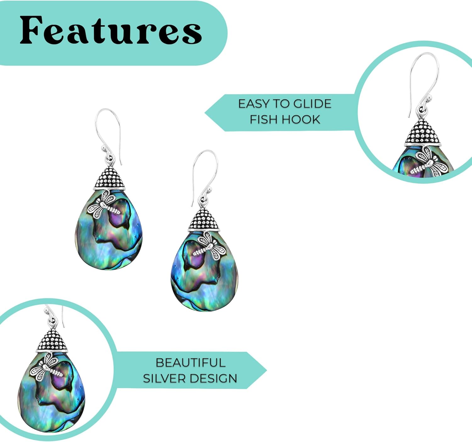 White Black Crystal Silvertone Dangle Drop Dragon Earrings for Women Jewelry Birthday Gifts for Women - Image 5