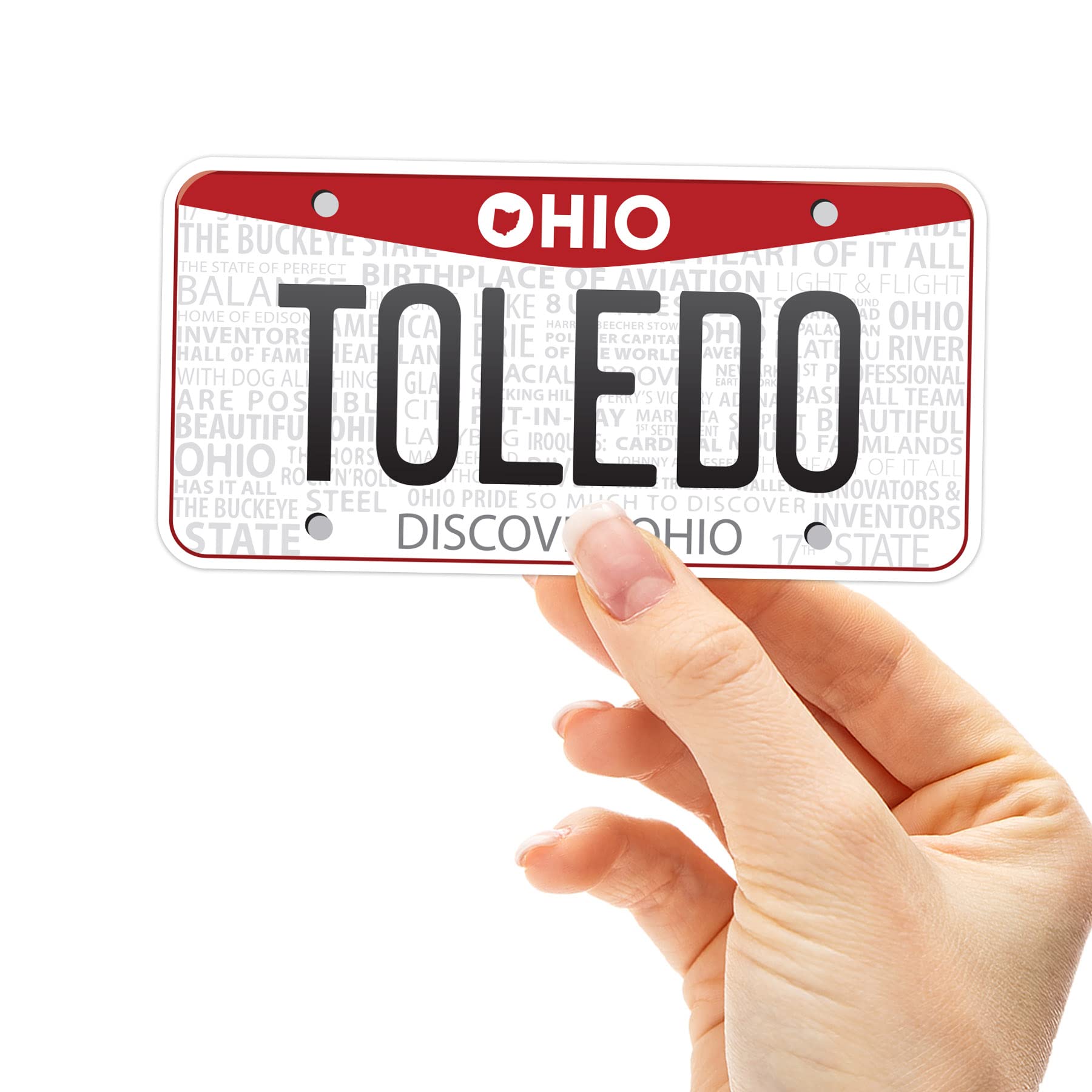 Toledo Ohio Bumper Sticker for Car, Northern Ohio License Plate Sticker for Hydroflask, Toledo Decal for Laptop, Lake Erie Souvenir