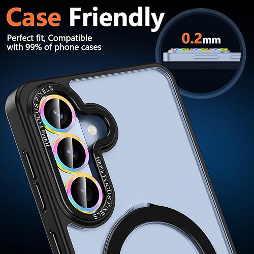 Vista 953 de para Samsung Galaxy Z Flip 7 Protector de Lente de Cámara, Cubierta de Lente de Vidrio Templado con Anillo de Metal Individual, [Fuerte Adhesión] 1