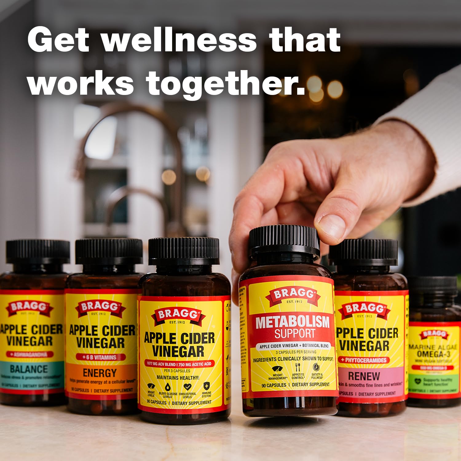 BRAGG Metabolism Natural GLP-1 Support Apple Cider Vinegar Capsules - 90ct — Amazon image 8