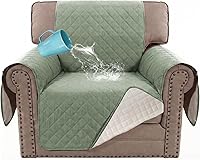 Vista 28 de H.VERSAILTEX Funda para sofá, 100% impermeable, protector de muebles, funda de sofá lavable con respaldo antideslizante y correas elásticas