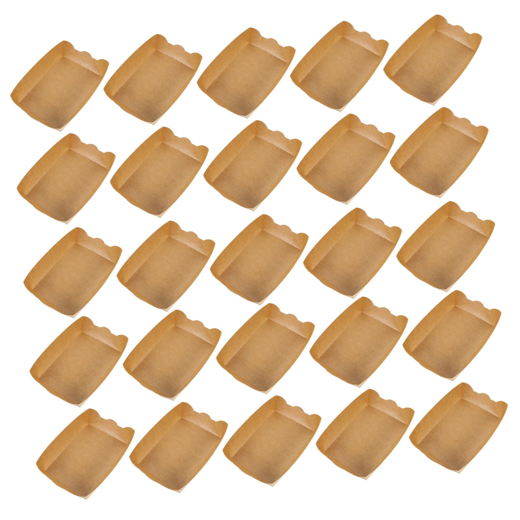 Zerodeko Scatola per Alimenti da Asporto 100 Pezzi in Carta Kraft | Antiolio, per Torte e Popcorn di Pollo, Picnic e Cucina Domestica, Imballo per Cibi Fritti