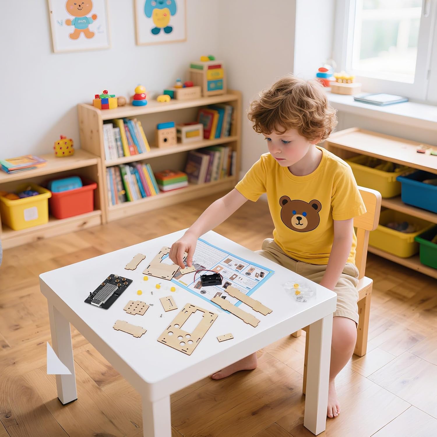Easy-to-Assemble Game Console, Science Educational Building Crafts，STEM Projects for Kids Ages 8-12,Gifts for Boys 6-12