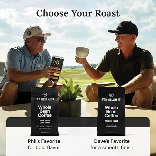 Miniatura 7 de For Wellness Café orgánico de grano entero arábica (12 onzas, tostado oscuro) combina con The Good Stuff para sobrecargar tu café