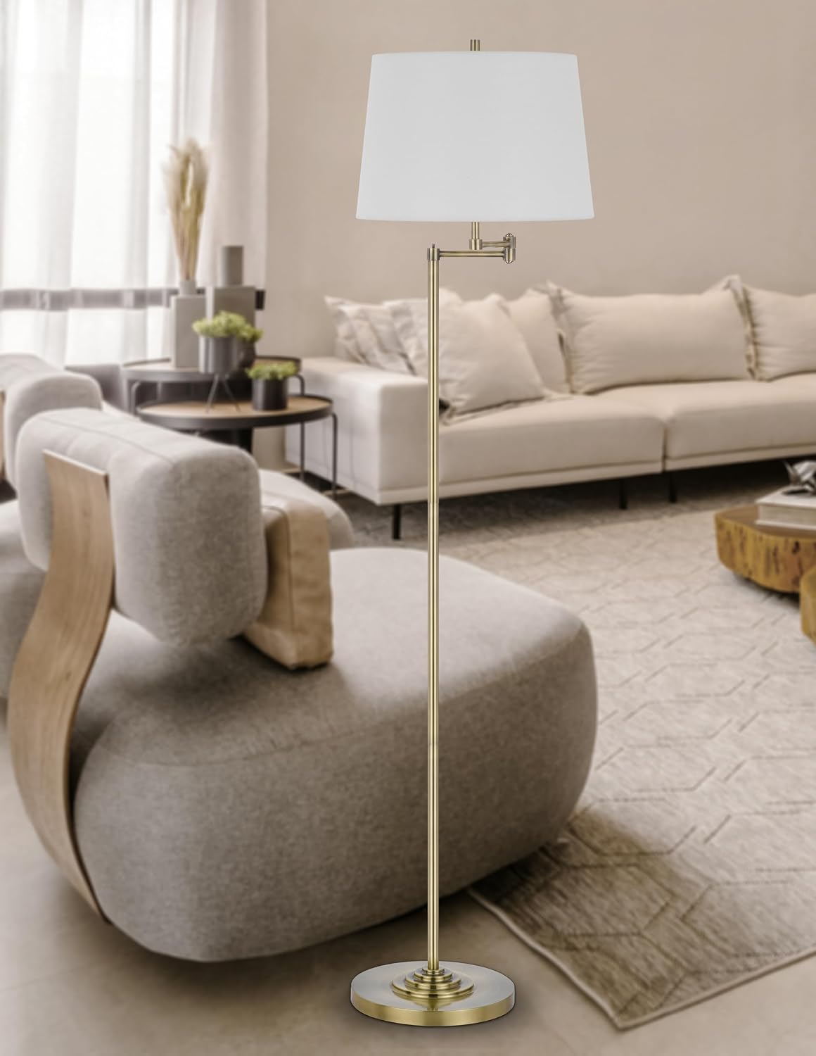 Cal 150W 3 Way Colton Double Swing arm Floor lamp