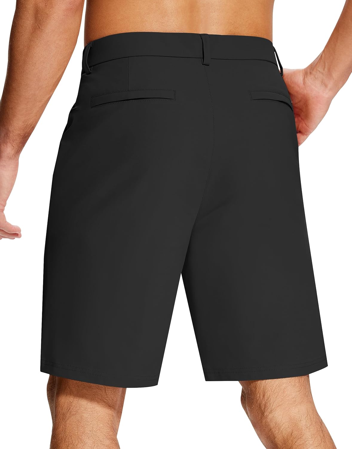 Mens Golf Dress Shorts 9 Inch with 5 Pockets Stretch Lightweight Quick Dry Chino Flat Front Shorts for Work Casual - Image 2