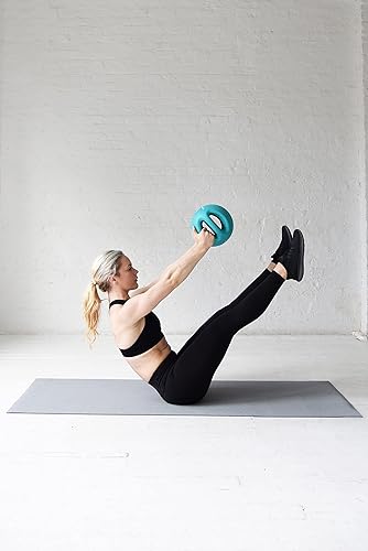 Miniatura 6 de Smart Body Symmetry Ball 6 libras, amarillo  Bola medicinal pesada patentada de doble mango