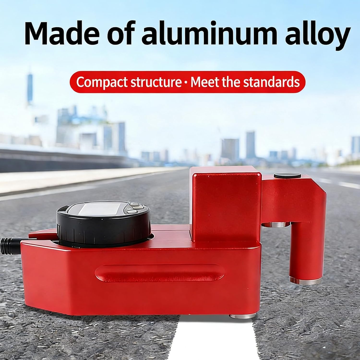 Jauge Dépaisseur Pour Marquage Routier, Jauge Numérique Dépaisseur Pour Marquage Routier, Avec Affichage Numérique, Plage De Mesure -12 Mm À +12 Mm, Précision De Mesure De 0,01 Mm, Remise À Zéro