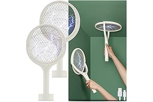 2-Pack Rotating Head Electric Fly Swatter: Ultimate Indoor Bug Zapper